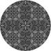 Square Patterned Platinum Gray Rug, pat3203gry