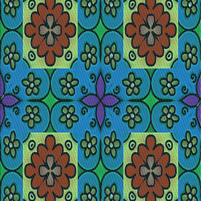 Patterned Light Sea Green Rug, pat3203lblu