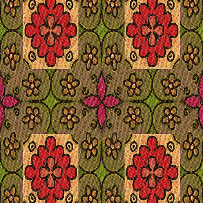 Patterned Dark Golden Brown Rug, pat3203org