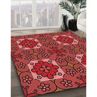 Patterned Red Rug, pat3203rd