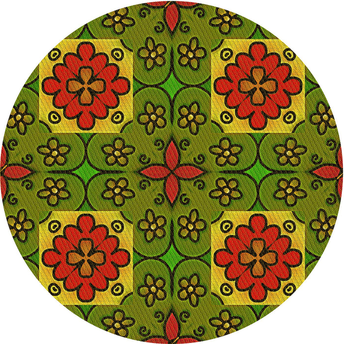 Square Machine Washable Transitional Pistachio Green Rug in a Living Room, wshpat3203yw