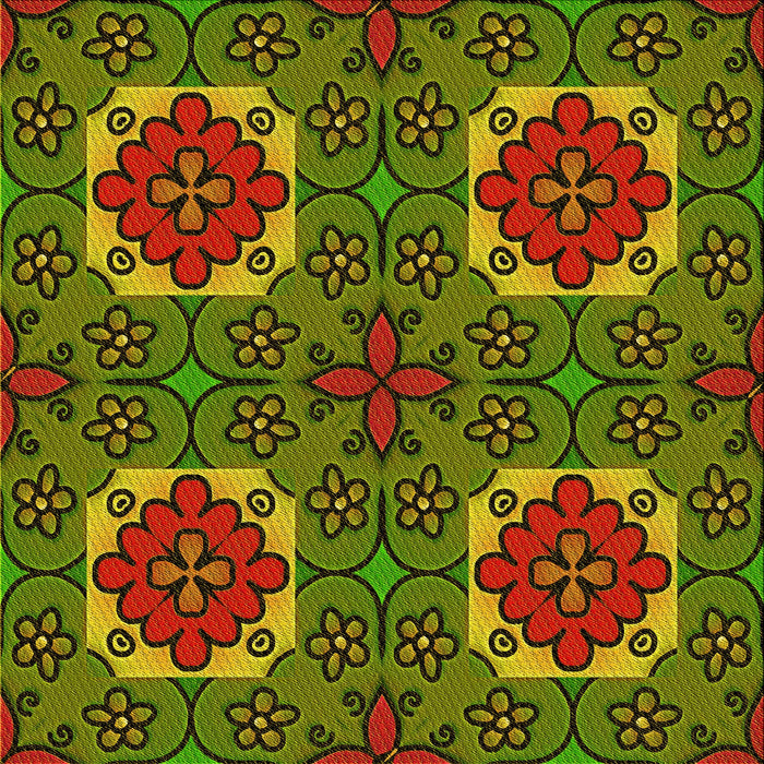 Round Patterned Pistachio Green Rug, pat3203yw