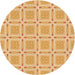 Square Patterned Orange Rug, pat3204org