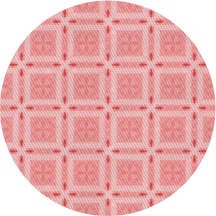 Square Patterned Pastel Pink Rug, pat3204rd