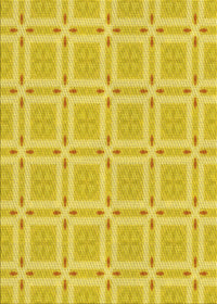 Machine Washable Transitional Yellow Rug, wshpat3204yw