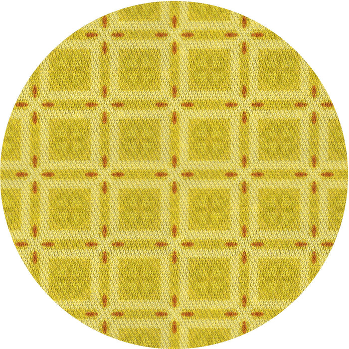 Square Patterned Yellow Rug, pat3204yw