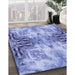 Machine Washable Transitional Jeans Blue Rug in a Family Room, wshpat3205blu