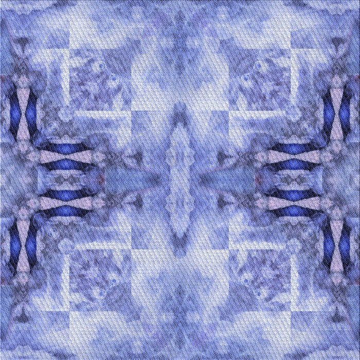 Round Machine Washable Transitional Jeans Blue Rug, wshpat3205blu