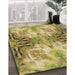 Machine Washable Transitional Golden Brown Yellow Rug in a Family Room, wshpat3205brn