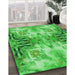 Machine Washable Transitional Neon Green Rug in a Family Room, wshpat3205grn