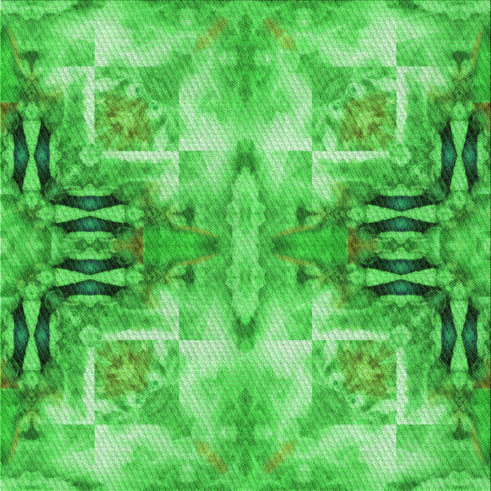 Round Patterned Neon Green Rug, pat3205grn