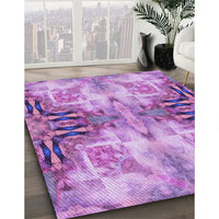 Patterned Violet Purple Rug, pat3205pur