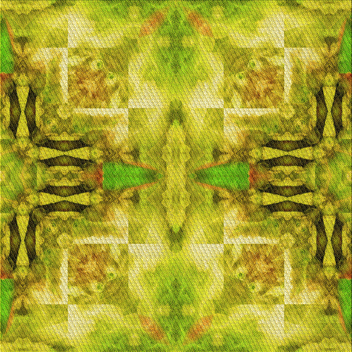 Round Machine Washable Transitional Dark Yellow Green Rug, wshpat3205yw