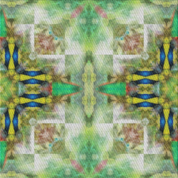 Sideview of Machine Washable Transitional Green Rug, wshpat3205