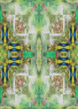 Patterned Green Modern Rug, pat3205