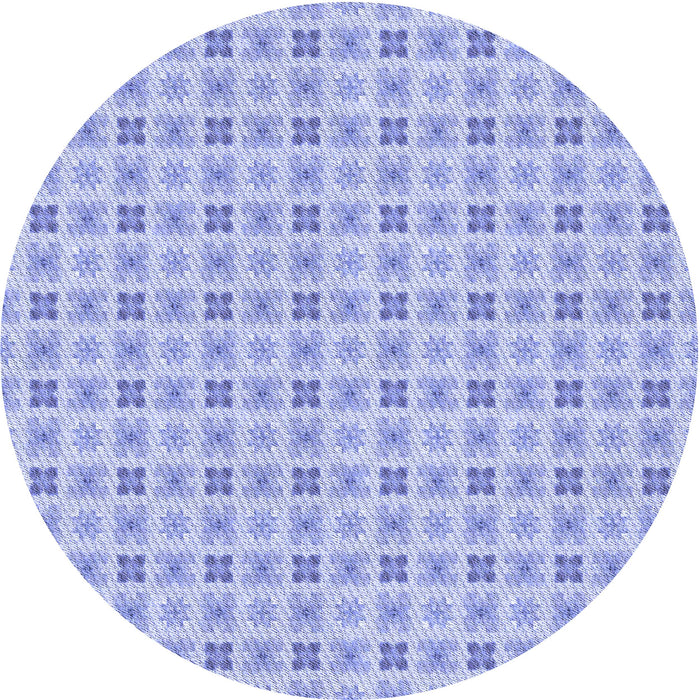 Square Patterned Sky Blue Rug, pat3206blu