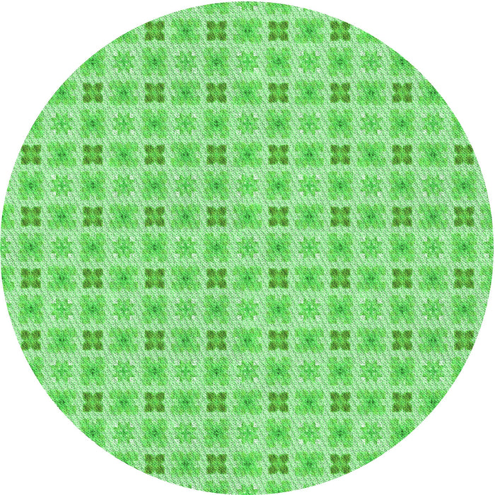 Square Patterned Green Rug, pat3206grn