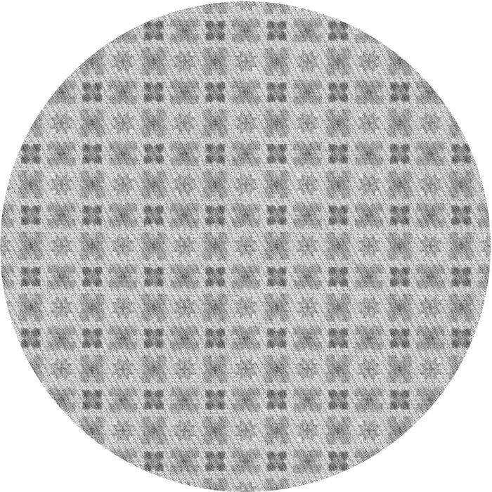 Square Patterned Gray Rug, pat3206gry