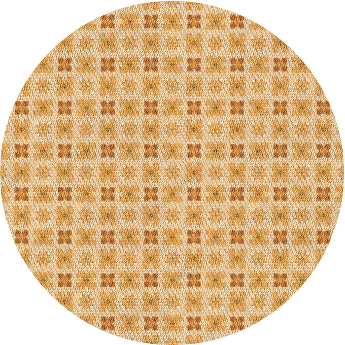 Square Patterned Orange Rug, pat3206org
