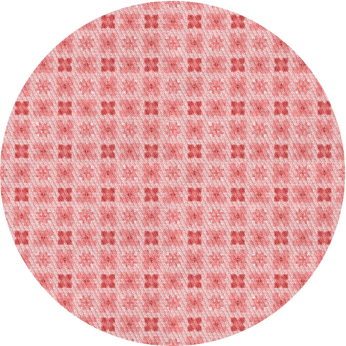 Square Patterned Pink Rug, pat3206rd