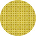 Square Patterned Yellow Rug, pat3206yw