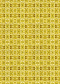 Machine Washable Transitional Yellow Rug, wshpat3206yw