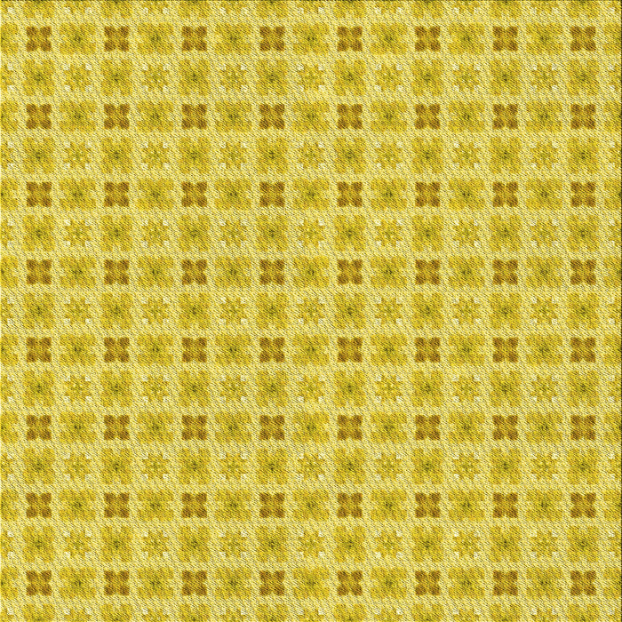 Round Machine Washable Transitional Yellow Rug, wshpat3206yw
