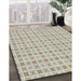 Machine Washable Transitional Khaki Green Rug in a Family Room, wshpat3206