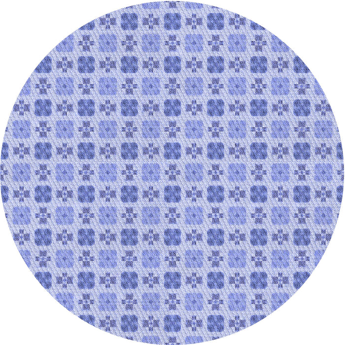 Square Machine Washable Transitional Light Slate Blue Rug in a Living Room, wshpat3207blu