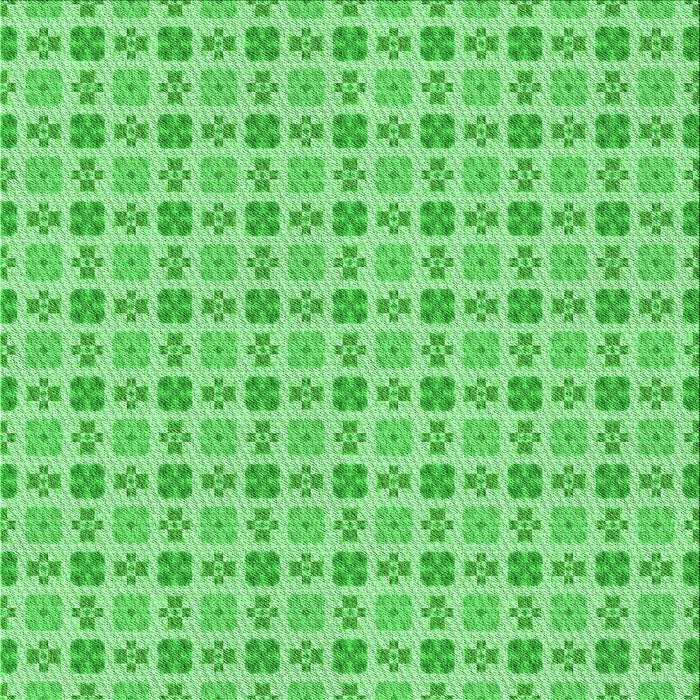 Round Machine Washable Transitional Green Rug, wshpat3207grn