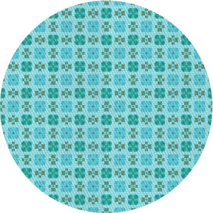 Square Machine Washable Transitional Light Sea Green Rug in a Living Room, wshpat3207lblu