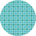 Square Machine Washable Transitional Light Sea Green Rug in a Living Room, wshpat3207lblu