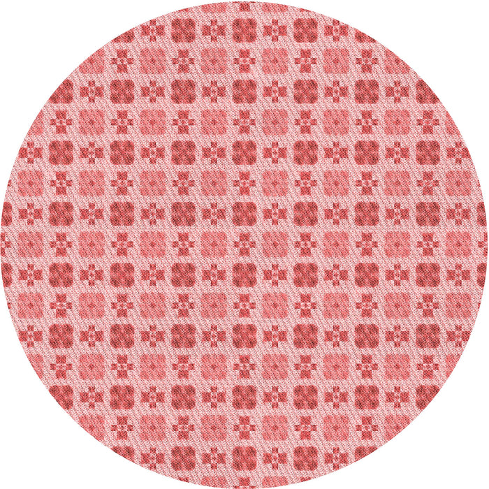 Square Machine Washable Transitional Pastel Pink Rug in a Living Room, wshpat3207rd
