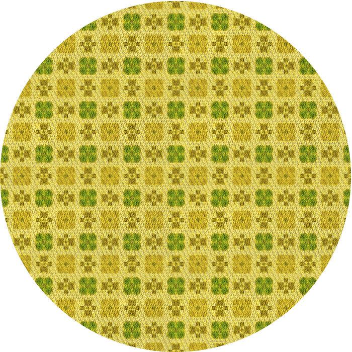 Square Machine Washable Transitional Golden Yellow Rug in a Living Room, wshpat3207yw