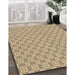 Machine Washable Transitional Copper Brown Rug in a Family Room, wshpat3208brn