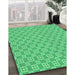 Machine Washable Transitional Lime Mint Green Rug in a Family Room, wshpat3208grn