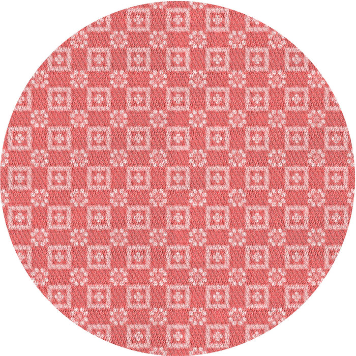 Square Machine Washable Transitional Light Salmon Pink Rug in a Living Room, wshpat3208rd