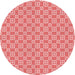 Square Machine Washable Transitional Light Salmon Pink Rug in a Living Room, wshpat3208rd