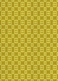 Machine Washable Transitional Yellow Rug, wshpat3208yw