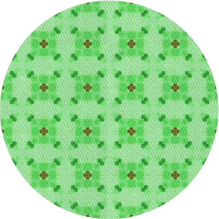 Square Machine Washable Transitional Green Rug in a Living Room, wshpat3209grn