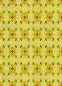 Machine Washable Transitional Yellow Rug, wshpat3209yw