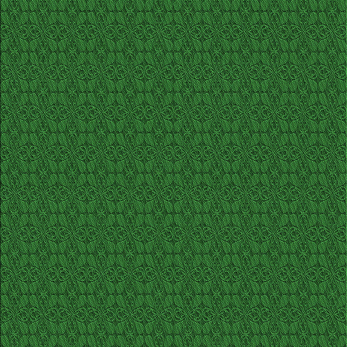 Patterned Deep Emerald Green Rug, pat321grn