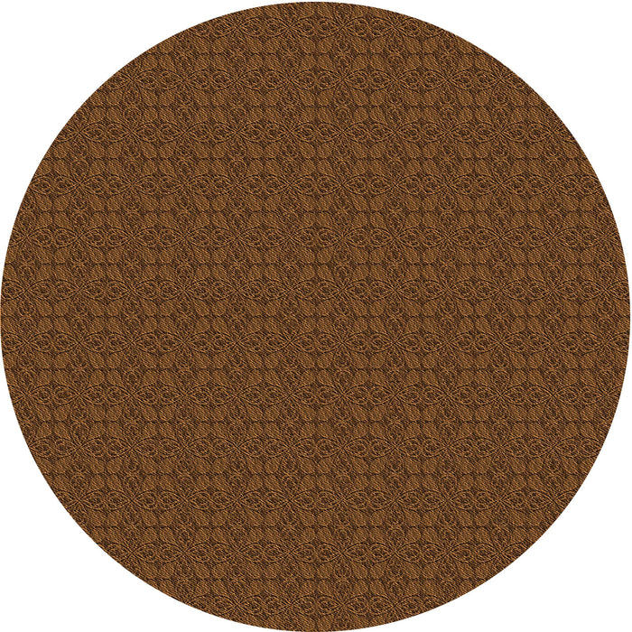 Square Patterned Mahogany Brown Rug, pat321org