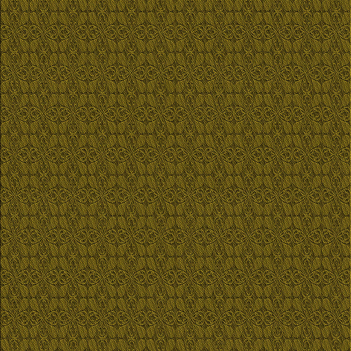 Patterned Dark Yellow Green Rug, pat321yw