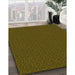 Machine Washable Transitional Dark Yellow Green Rug in a Family Room, wshpat321yw