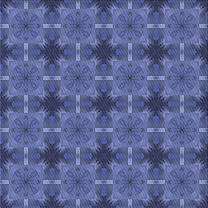 Round Patterned Blue Rug, pat3210blu