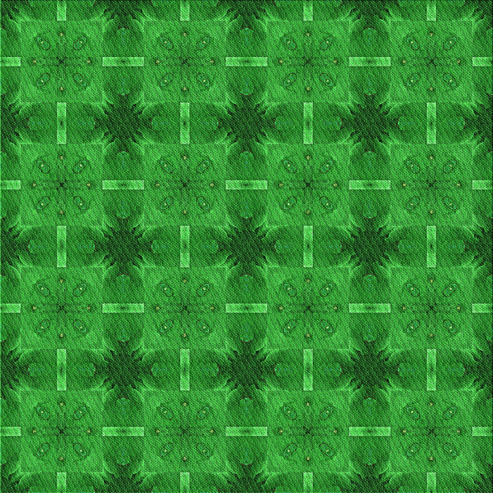 Round Patterned Green Rug, pat3210grn