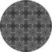 Square Patterned Silver Gray Rug, pat3210gry