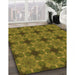 Patterned Dark Bronze Brown Rug in Family Room, pat3210org