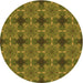 Square Patterned Dark Bronze Brown Rug, pat3210org